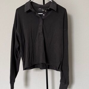 Aerie Black Button Down Shirt